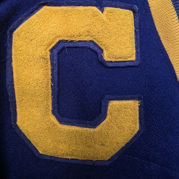 Vintage Kandel Varsity Jacket Size 40 Blue Gold Wool Letterman 70's Retro - Picture 10 of 16